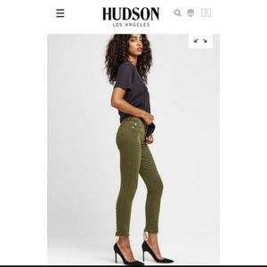 Hudson Nico Midrise Olive Super Skinny